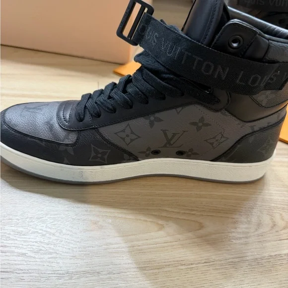 Louis Vuitton Black and Gray High-Top Sneakers - Picture 5 of 12